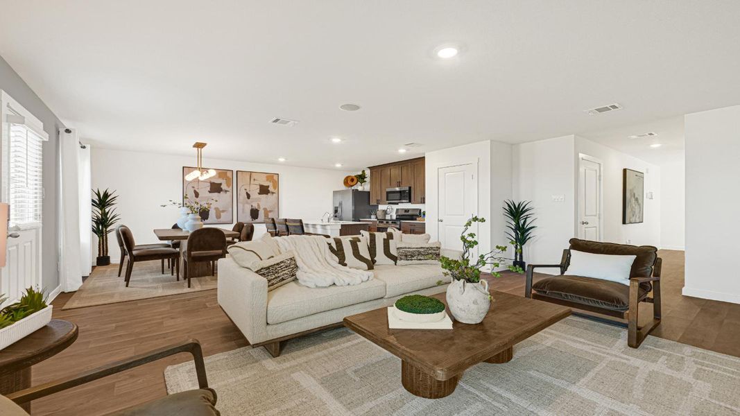 Furnished interior in a model home at Westward Pointe in Sealy (Image 10).