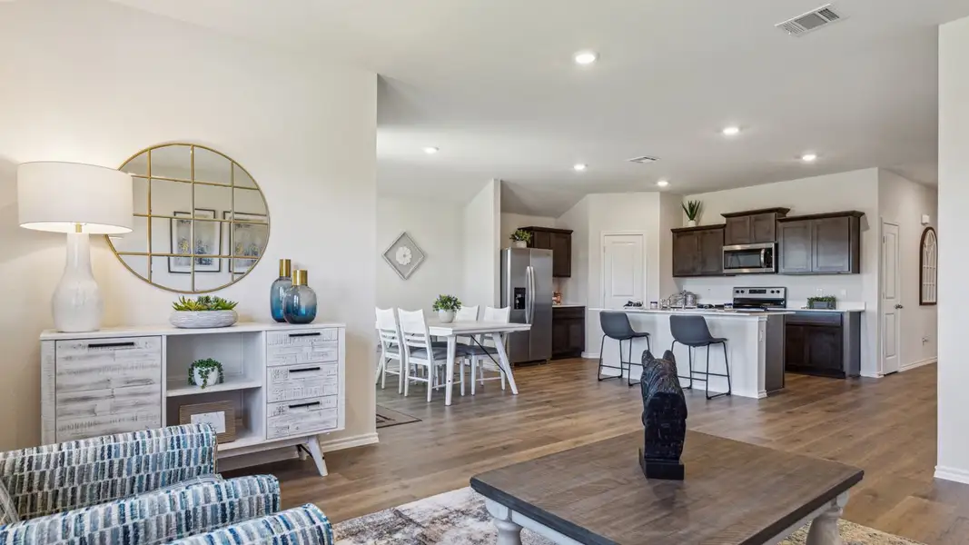Furnished interior in a model home at Creeks at Burnett Trail in Canton (Image 11).