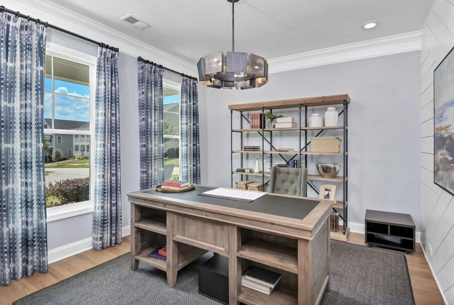 Furnished interior in a model home at Kilburne Village in Greensboro (Image 4).