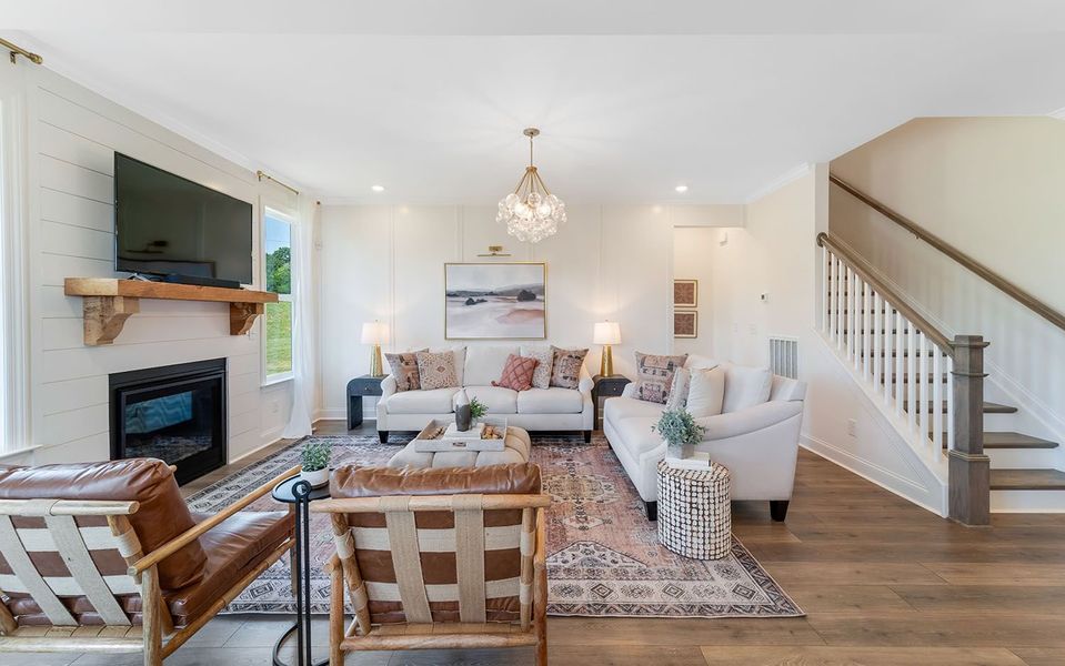 Furnished interior in a model home at The Retreat at Norman Farm in Hendersonville (Image 22).