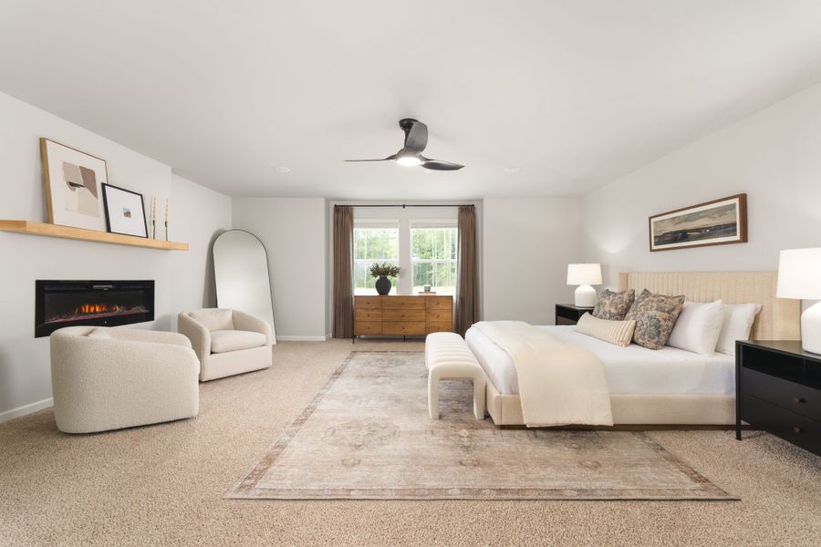 Furnished interior in a model home at The Bluffs At Carey Station in Greensboro (Image 11).
