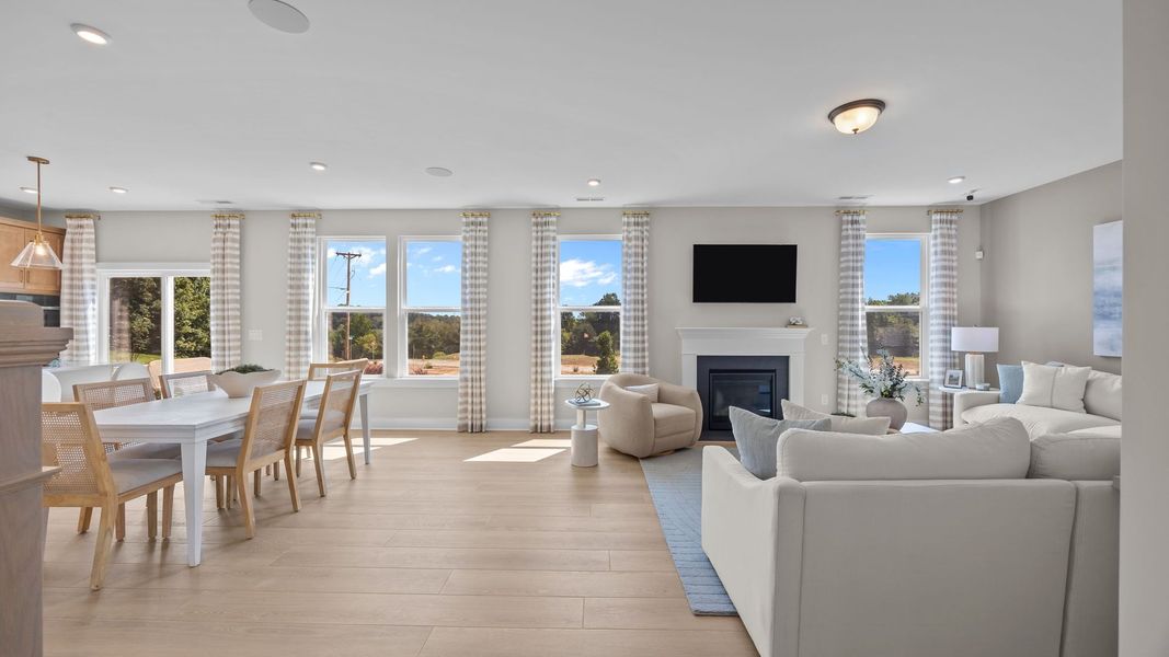 Furnished interior in a model home at Farms at Bellingham in Mooresville (Image 10).
