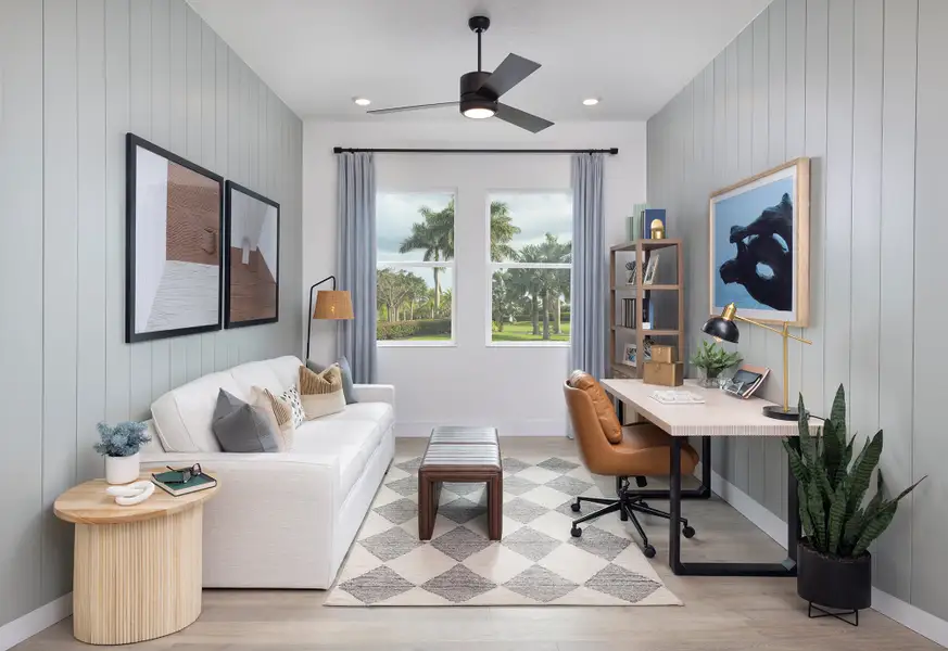 Furnished interior in a model home at Palmera Wellen Park - Classic Series in Venice (Image 9).