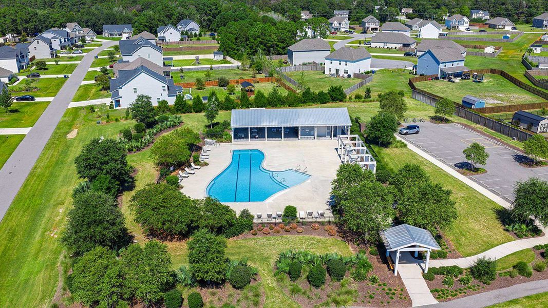 Aerial view of the The Preserve at Tidewater community in Sneads Ferry, NC, showing layout and nearby surroundings (Image 1).