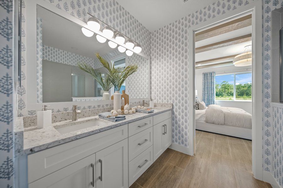 Furnished interior in a model home at Shellstone at Waterside in Sarasota (Image 56).