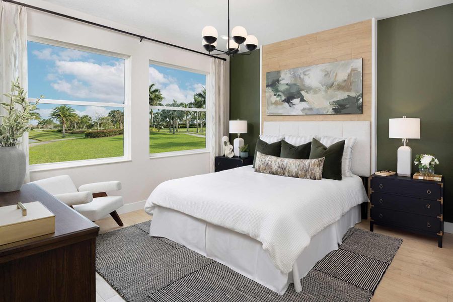 Furnished interior in a model home at Encore at Rye Ranch – Villas in Parrish (Image 10).