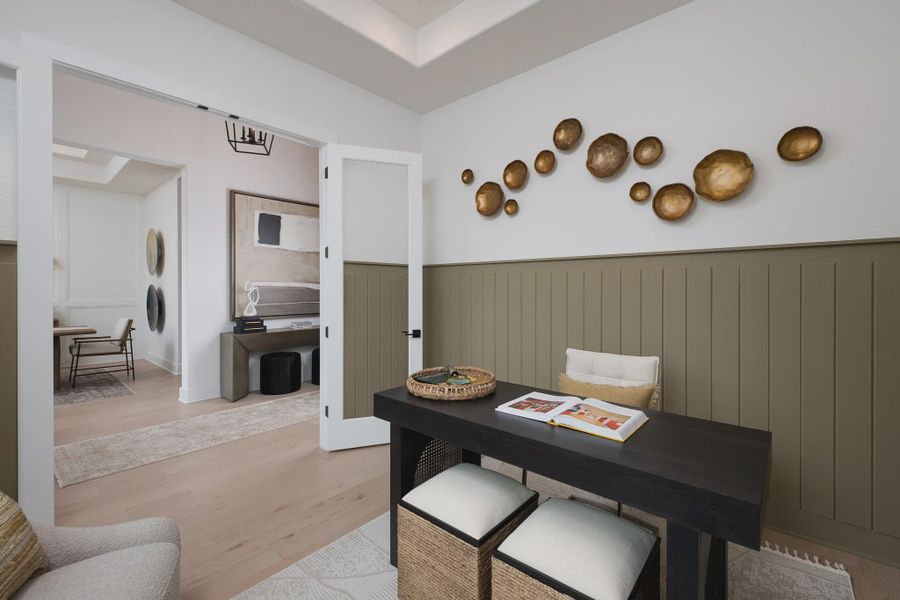 Furnished interior in a model home at Waldsanger in New Braunfels (Image 10).