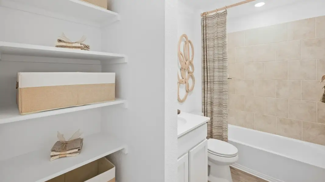 Furnished interior in a model home at Wildwood Estates in Nolanville (Image 32).