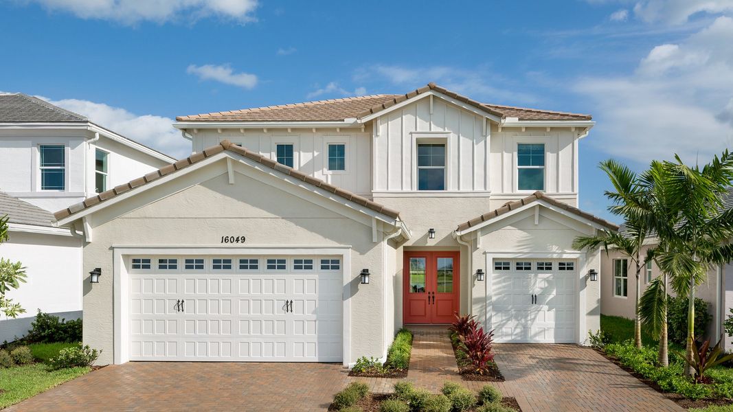 Front exterior of a home in the Westlake community, located in Loxahatchee, FL (Image 4).