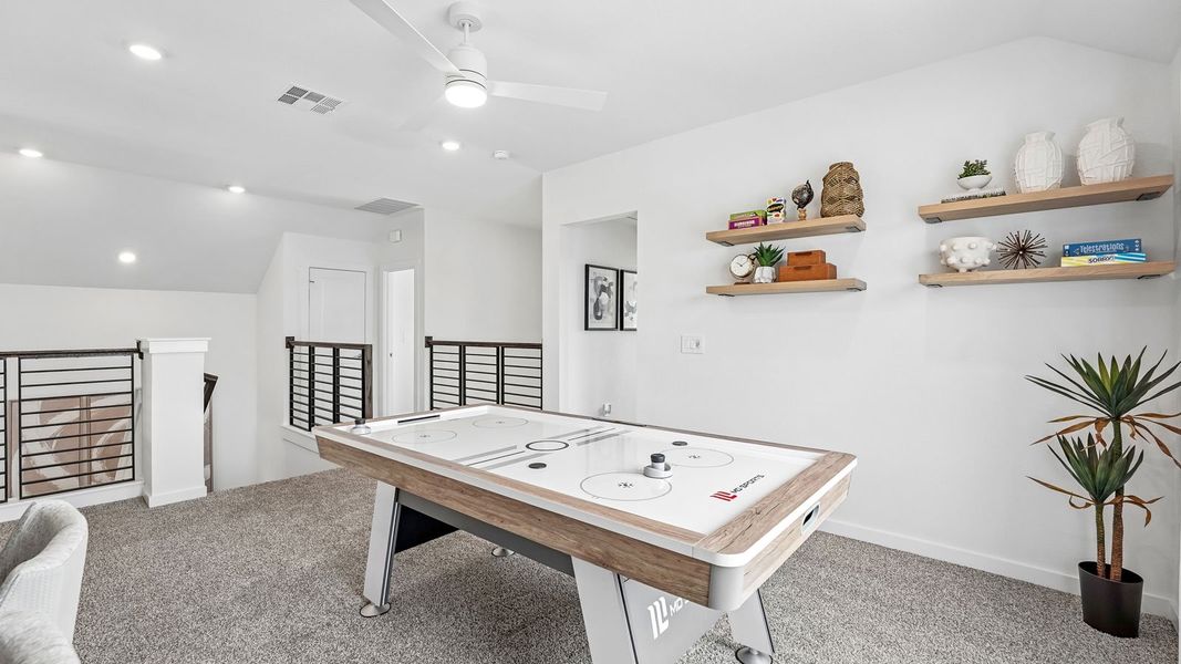 Furnished interior in a model home at The Enclave at Bar W Ranch in Leander (Image 35). Furnished interior in a model home at The Enclave at Bar W Ranch in Leander (Image 35).