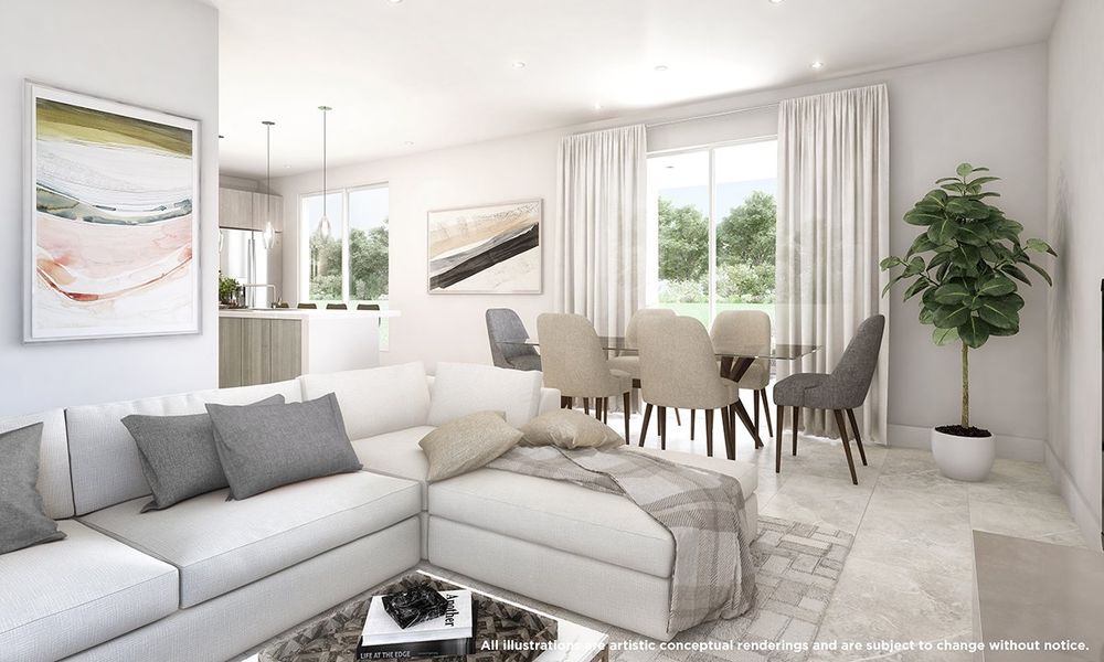 Furnished interior in a model home at Vesta at Neovita Doral in Doral (Image 4).