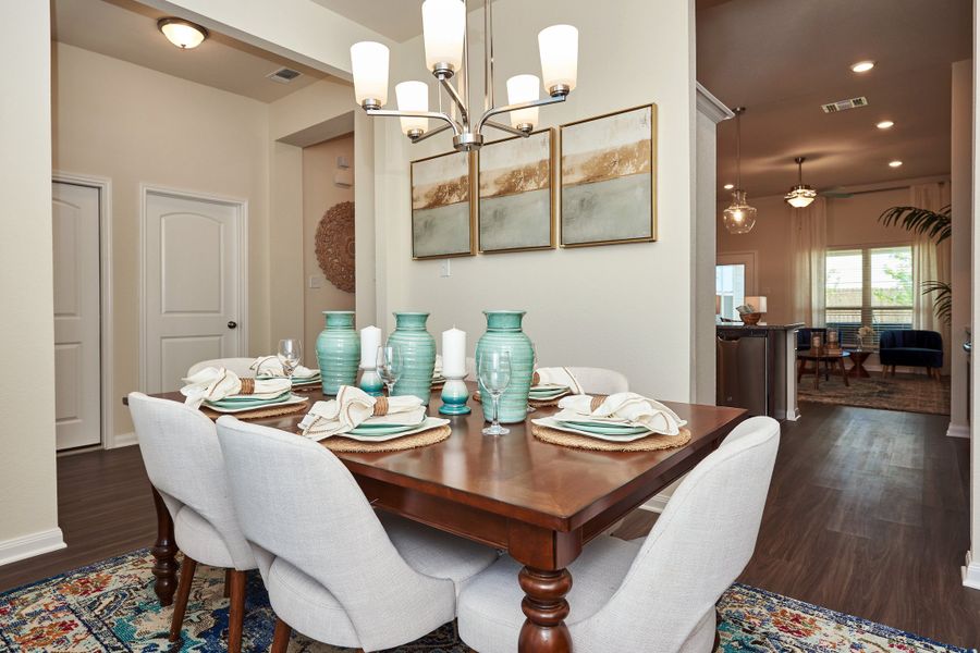 Furnished interior in a model home at South Pointe in Temple (Image 6).