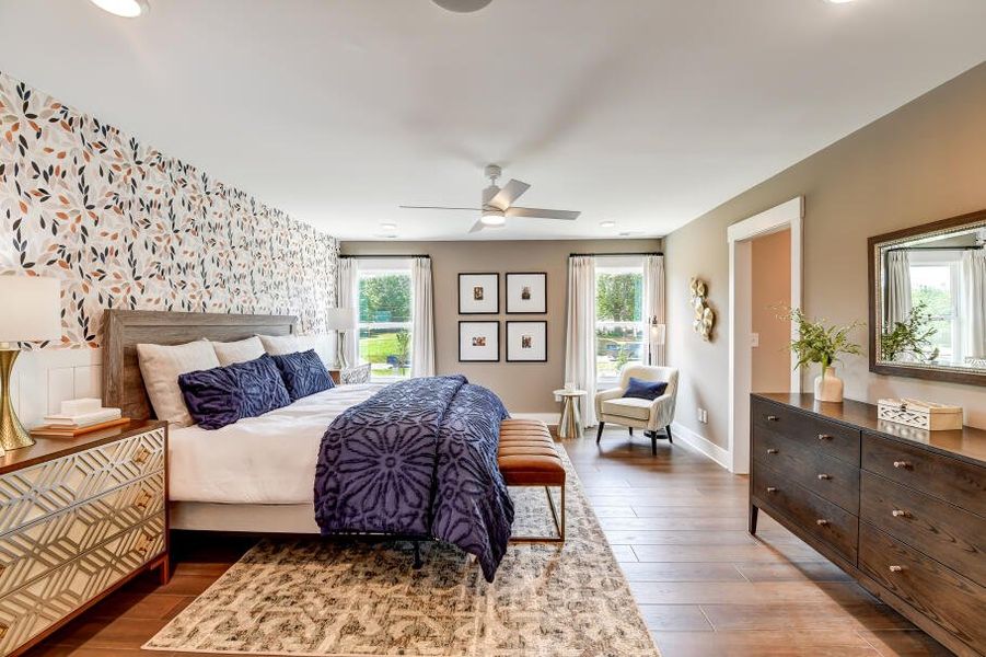 Furnished interior in a model home at Twin Creek Forsyth in Kernersville (Image 32).