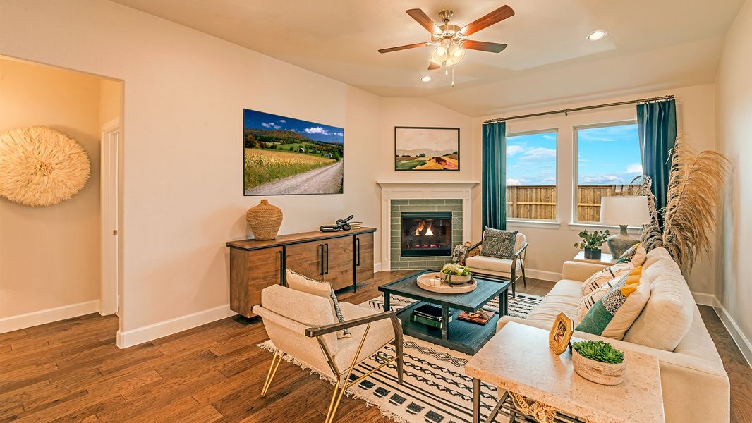 Furnished interior in a model home at Stark Farms in Denton (Image 5).