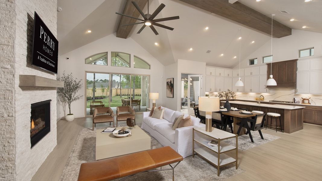 Furnished interior in a model home at Kresston 65' in Montgomery (Image 6).