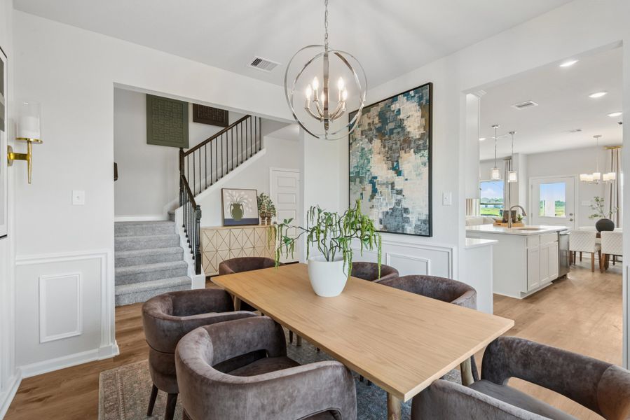 The Princeton II- Dining Room into Foyer