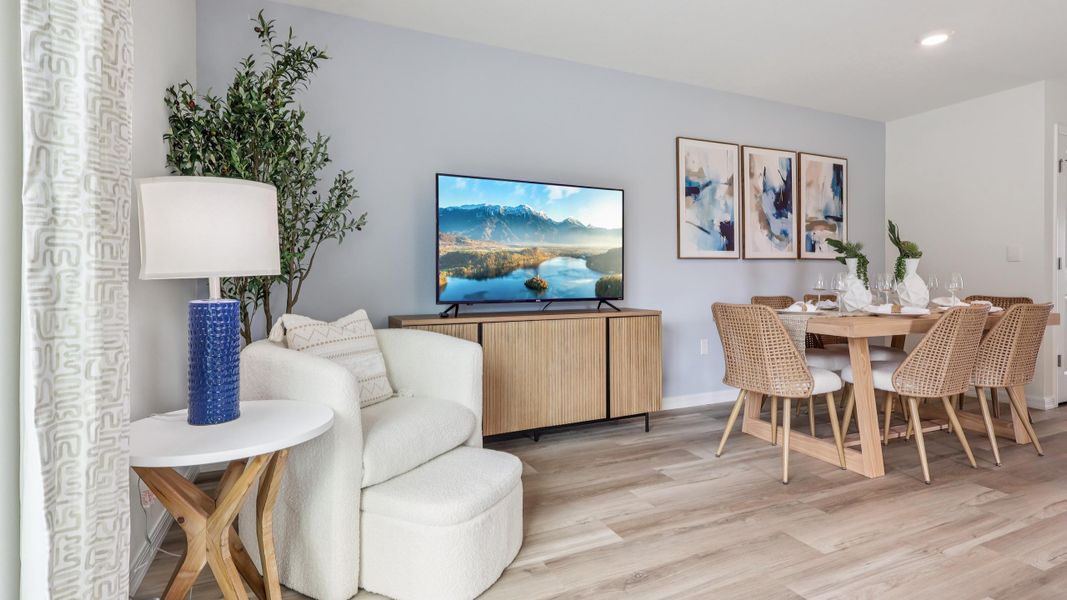 Furnished interior in a model home at The Towns at Laurel Commons in Ocala (Image 18).