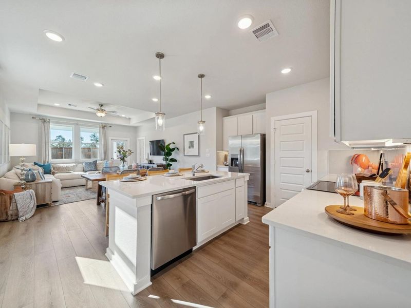 Furnished interior in a model home at Spring Branch Crossing in Conroe (Image 16).