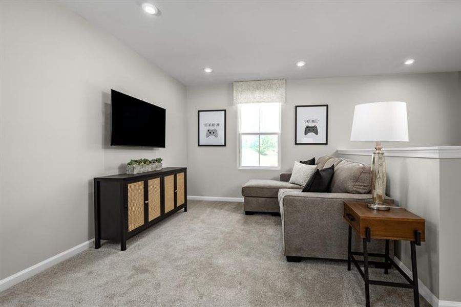 Furnished interior in a model home at Laney Farms 2-Story in Pageland (Image 7).