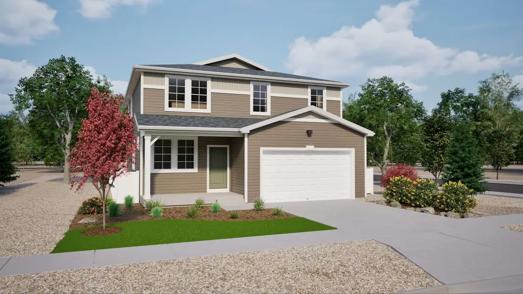 Front exterior of a home in the Bradley Heights community, located in Colorado Springs, CO (Image 2). Front exterior of a home in the Bradley Heights community, located in Colorado Springs, CO (Image 2).