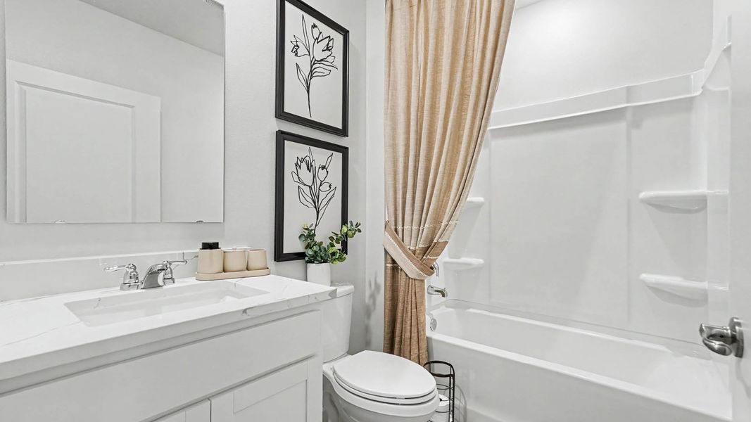 Furnished interior in a model home at Cypress Bay West in Palm Bay (Image 20).