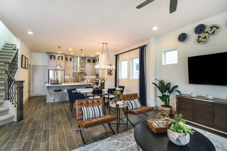 Furnished interior in a model home at Reflections at Olympus – Legacy in Clermont (Image 5). Furnished interior in a model home at Reflections at Olympus – Legacy in Clermont (Image 5).