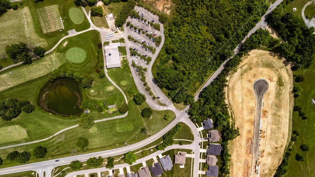 Aerial view of the Bridle Run community in Louisville, KY, showing layout and nearby surroundings (Image 11).