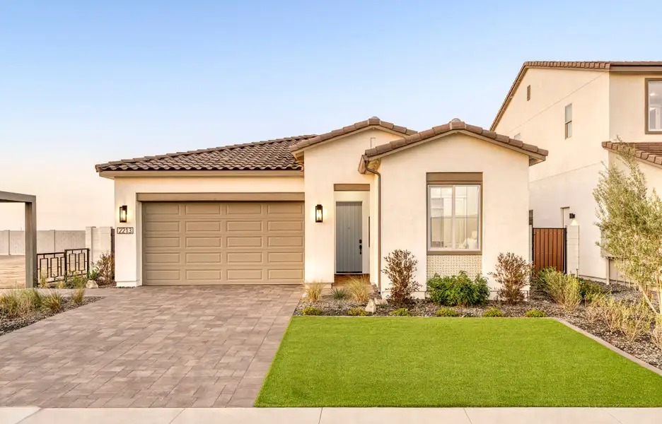 Front exterior of a home in the Arietta at Soleo community, located in Queen Creek, AZ (Image 3).