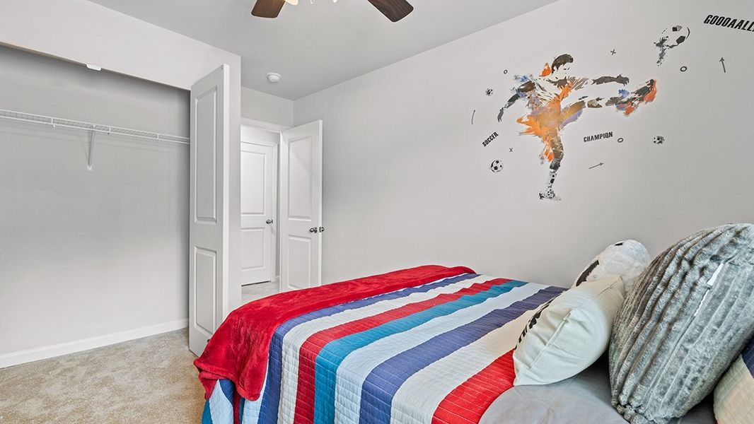 Furnished interior in a model home at The Parish at Flat Rock Townhomes in Graniteville (Image 18).