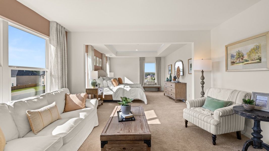 Furnished interior in a model home at Independence in Loganville (Image 24).