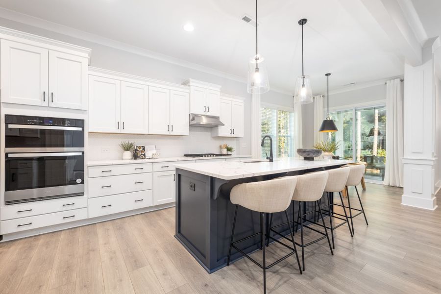 Furnished interior in a model home at Meadowview in Pittsboro (Image 2).