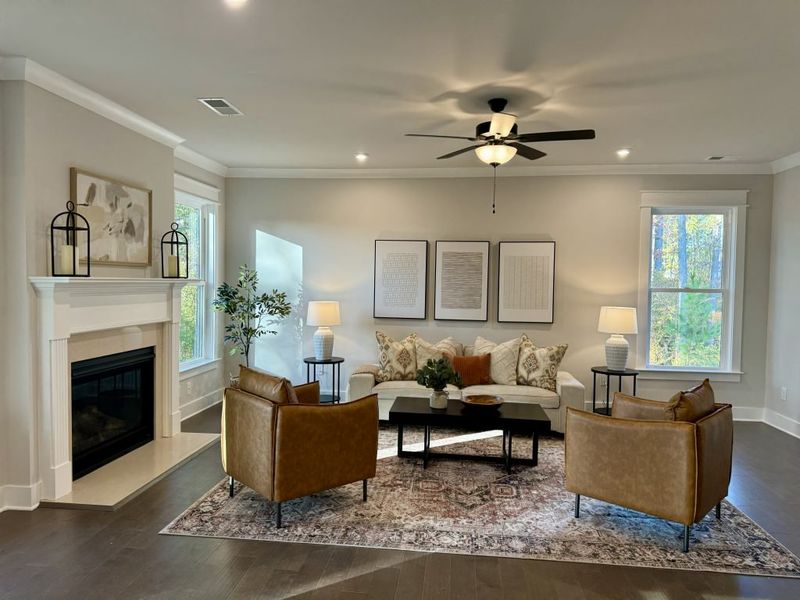 Furnished interior in a model home at Springside Reserve in Powder Springs (Image 25).