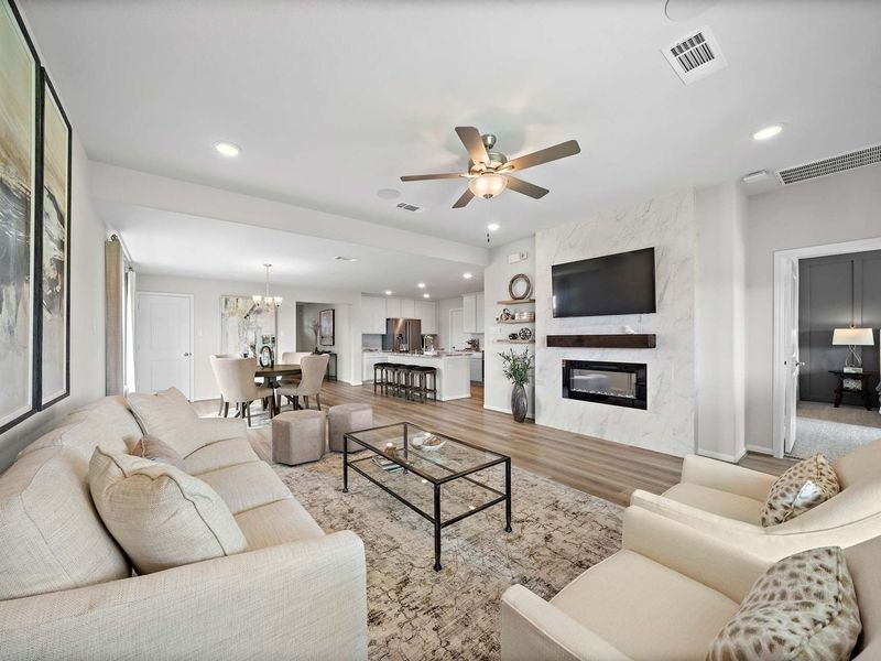 Furnished interior in a model home at Enclave at Newport in Crosby (Image 5).
