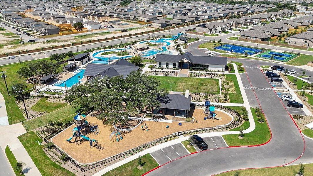 Aerial view of the Riverstone at Westpointe community in San Antonio, TX, showing layout and nearby surroundings (Image 10).