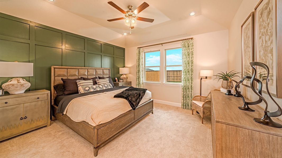 Furnished interior in a model home at Stark Farms in Denton (Image 6).
