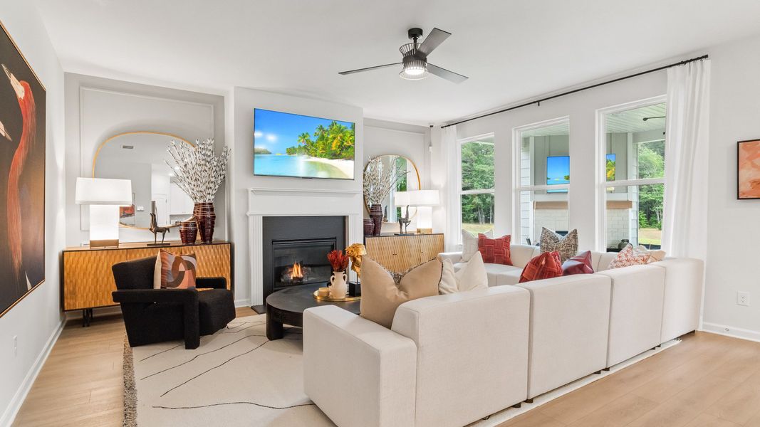 Furnished interior in a model home at Everson Pointe in Snellville (Image 6).