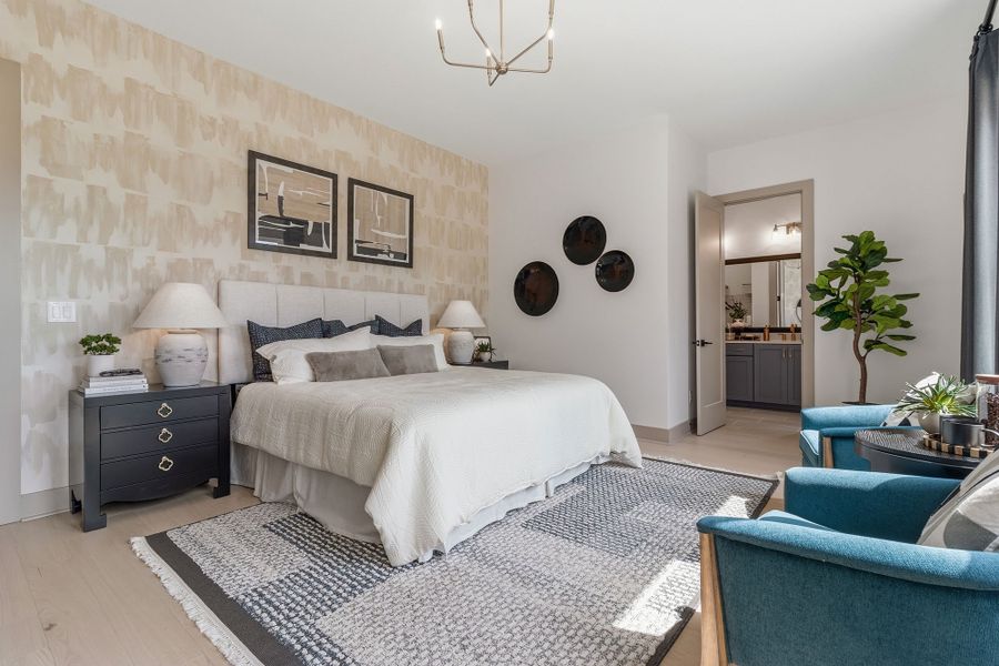 Furnished interior in a model home at Meadow Brook Farms in Cumming (Image 18).