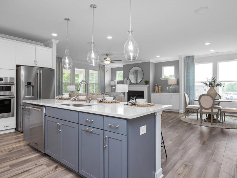 Furnished interior in a model home at Addison West in Holly Springs (Image 32).