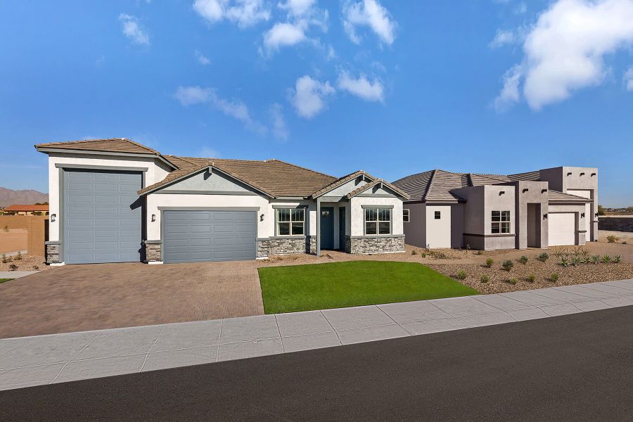 Front exterior of a home in the Las Ventanas - RV Collection community, located in Goodyear, AZ (Image 4). Front exterior of a home in the Las Ventanas - RV Collection community, located in Goodyear, AZ (Image 4).