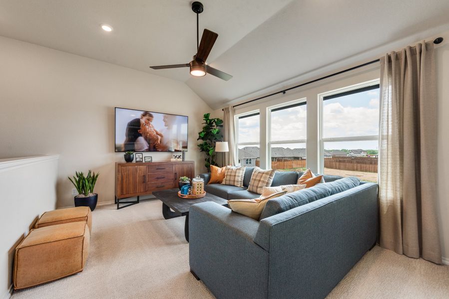 Furnished interior in a model home at Meadow Park at The Meadows in Krugerville (Image 27).
