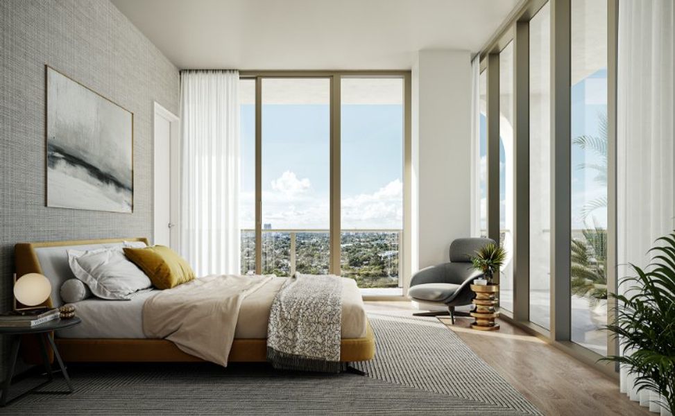 Furnished interior in a model home at Mr. C Residences in Miami (Image 29).