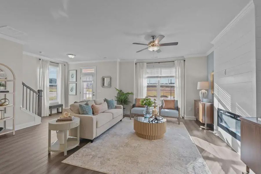 Furnished interior in a model home at Kinsley in Wake Forest (Image 6).