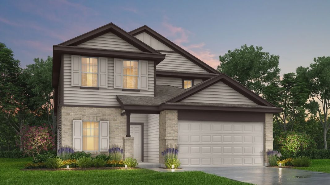 Front exterior of a home in the Buffalo Crossing community, located in Cibolo, TX (Image 7).