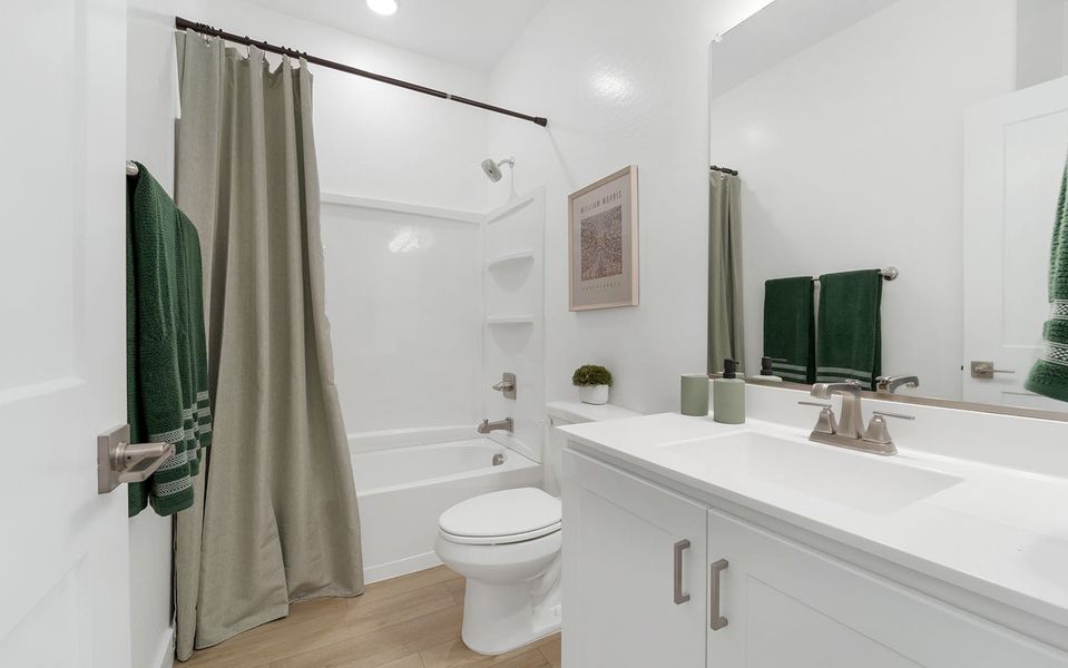 Furnished interior in a model home at Rancho Santa Rosa in Maricopa (Image 30).