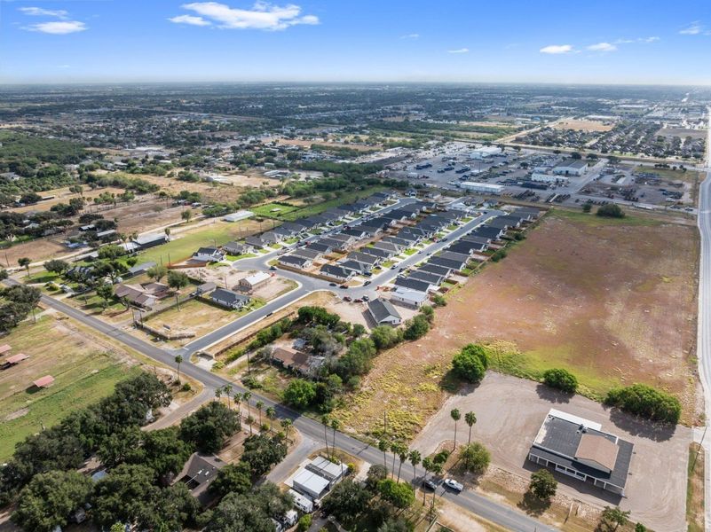 Aerial view of the Taylor Creek Village community in Mcallen, TX, showing layout and nearby surroundings (Image 13).