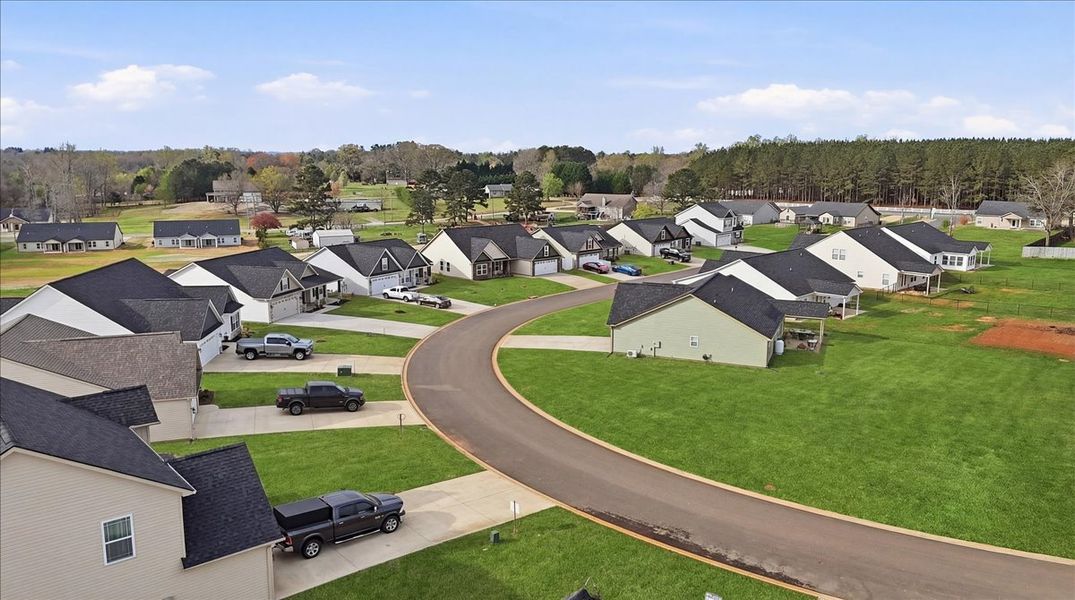 Aerial view of the Mills Gin community in Campobello, SC, showing layout and nearby surroundings (Image 16).