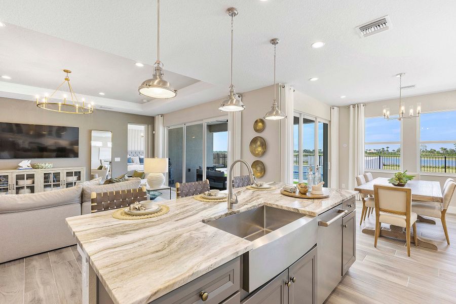 Furnished interior in a model home at The Sanctuary – Royal Collection in Punta Gorda (Image 10).