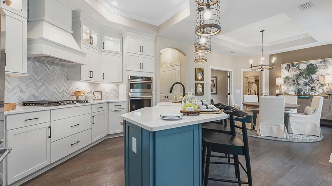 Furnished interior in a model home at Lakeside at Millican Reserve in College Station (Image 11). Furnished interior in a model home at Lakeside at Millican Reserve in College Station (Image 11).