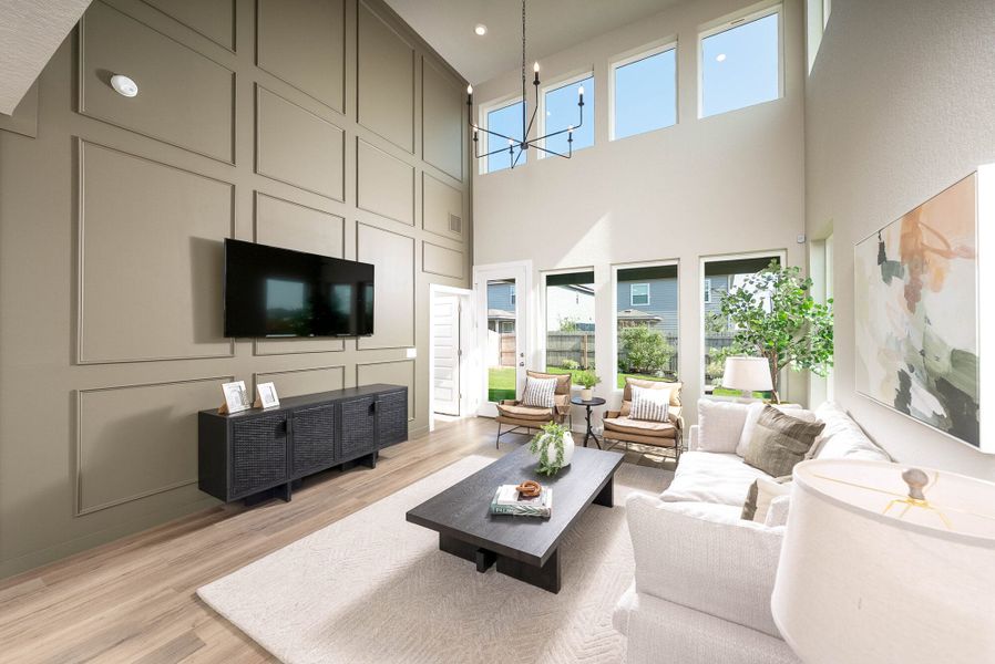 Furnished interior in a model home at Talley Fields in San Antonio (Image 9).