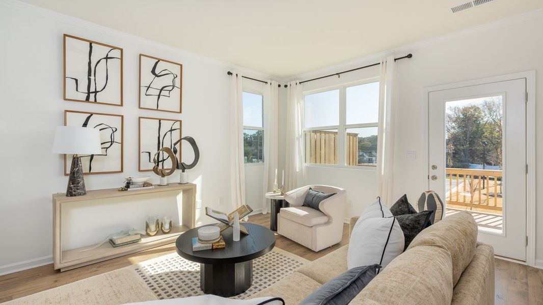 Furnished interior in a model home at Mableton Station in Mableton (Image 12). Furnished interior in a model home at Mableton Station in Mableton (Image 12).